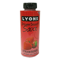 Lyons Strawberry Dessert Sauce 16 oz bottle with vibrant red strawberry syrup