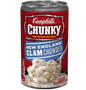 Campbell's New England Clam Chowder 50 oz Can - classic creamy soup with clams and potatoes