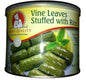Chef's Quality Grape Leaves Stuffed With Rice Dolmades 4 lbs can showing authentic Turkish product