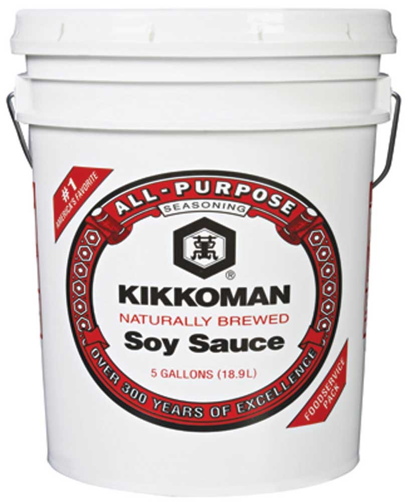 Kikkoman 5 Gallon Professional Soy Sauce Pail - Bulk Foodservice Pack