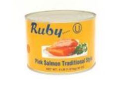 Ruby Pink Salmon 64 oz can - wild caught bulk seafood for foodservice