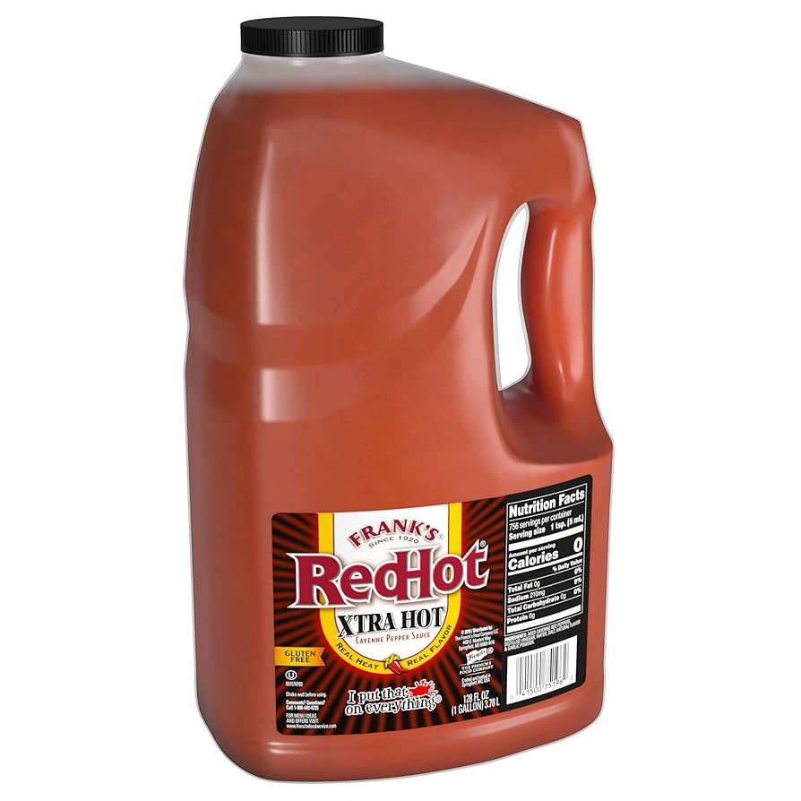 Frank's RedHot Xtra Hot Sauce 1 Gallon Jug bottle product image