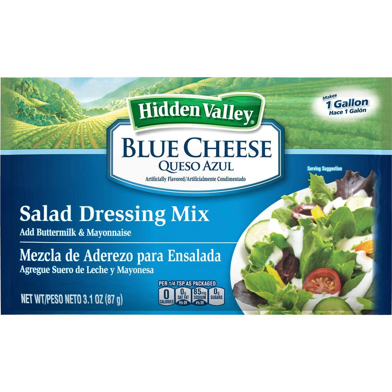 Hidden Valley Dry Blue Cheese Dressing Mix 18 Packets Box