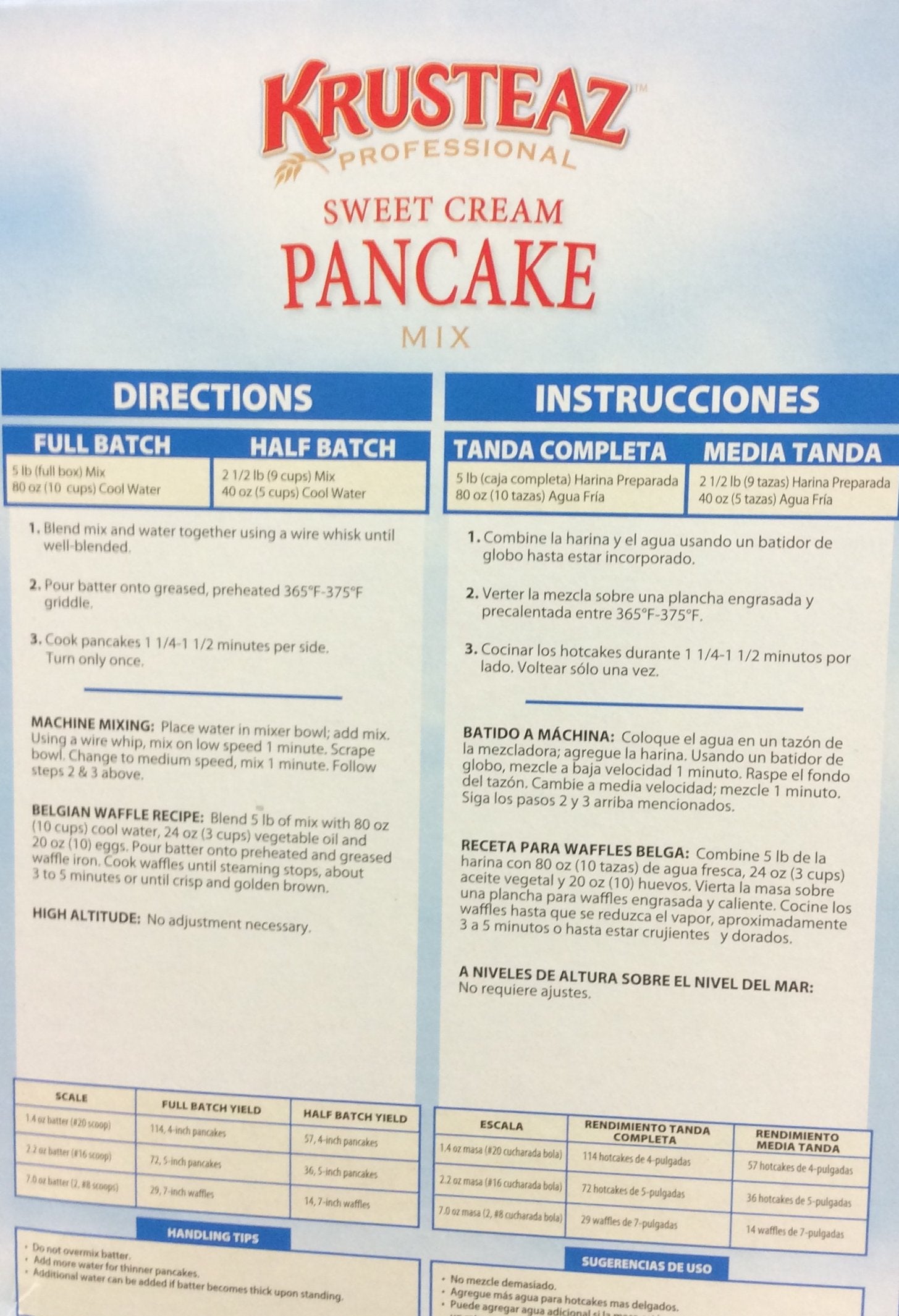 Krusteaz Sweet Cream Pancake Mix 5lb Box main product image