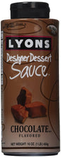 Lyons 16 oz chocolate flavored dessert sauce squeeze bottle perfect for cake and ice cream decorating