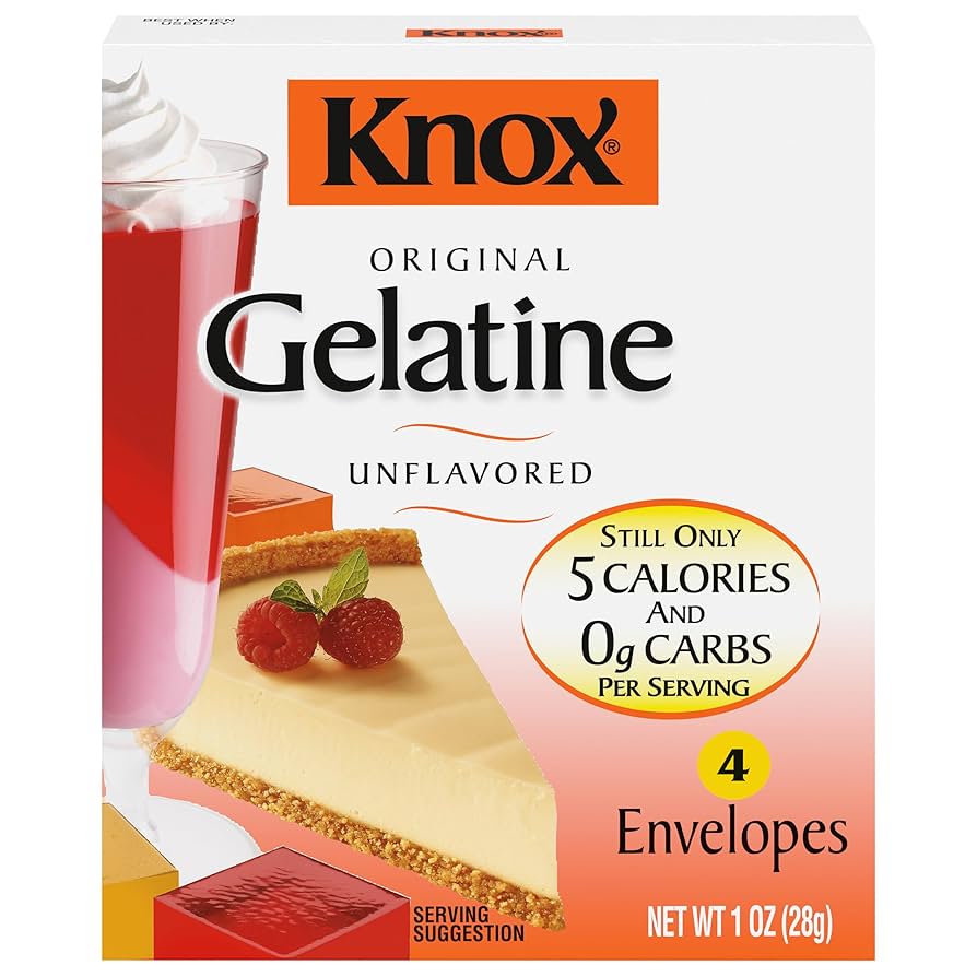 Knox Pure Unflavored Gelatin 16 oz canister for baking and cooking