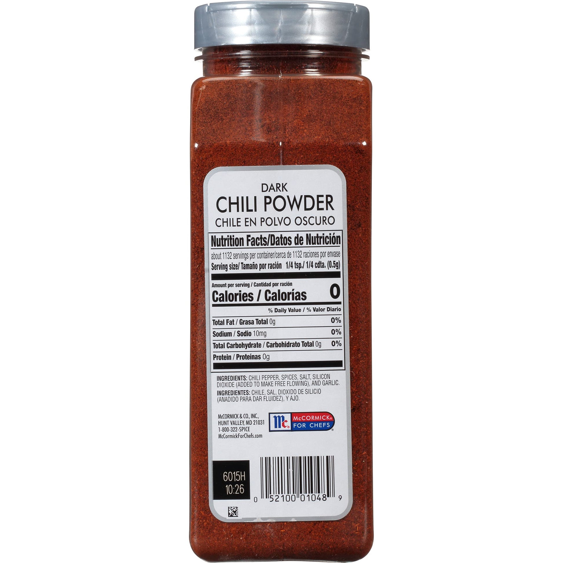 McCormick Dark Chili Powder 1 Lb container – bulk chef-size, brown-red spice blend with bold labeling
