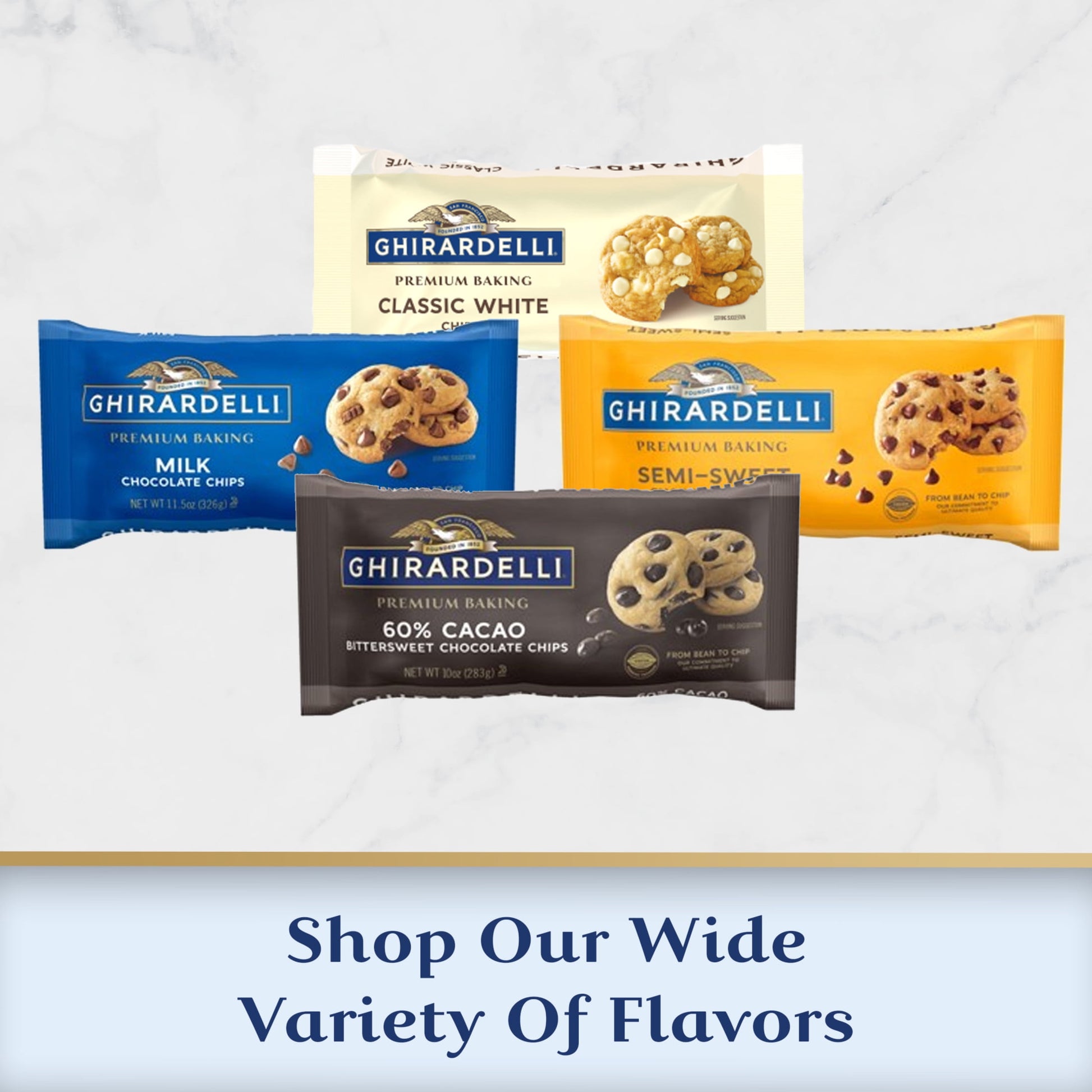 Bulk 5 lb bag of Ghirardelli Milk Chocolate Chips, ideal for baking and foodservice