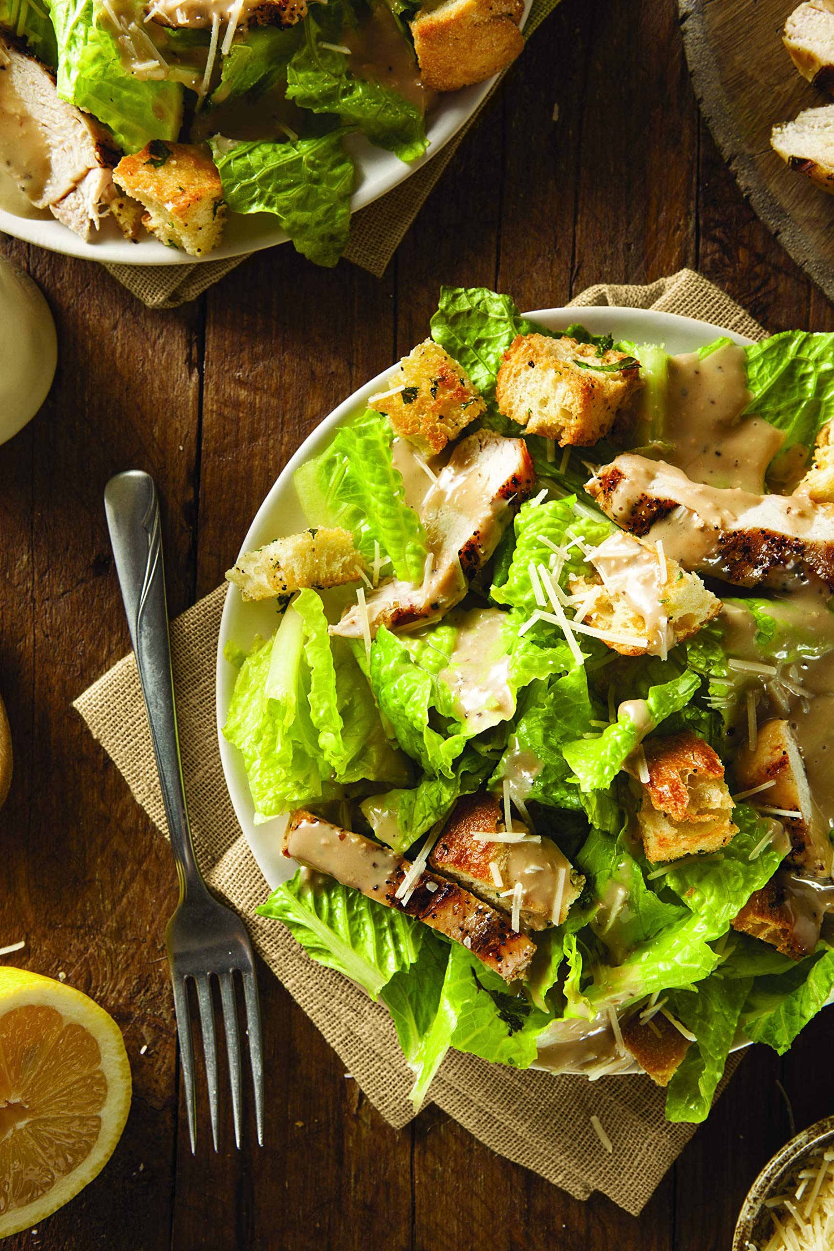 Kraft Creamy Caesar Dressing 1 Gallon jug with Parmesan and Romano cheese detail