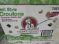 Bulk bag of Chef's Quality Deli Style Croutons made from hearth baked Italian bread, 2.5 lb in packaging