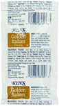 Ken's Golden Italian Dressing 1.5 oz single serve pouches in a 60 count foodservice case