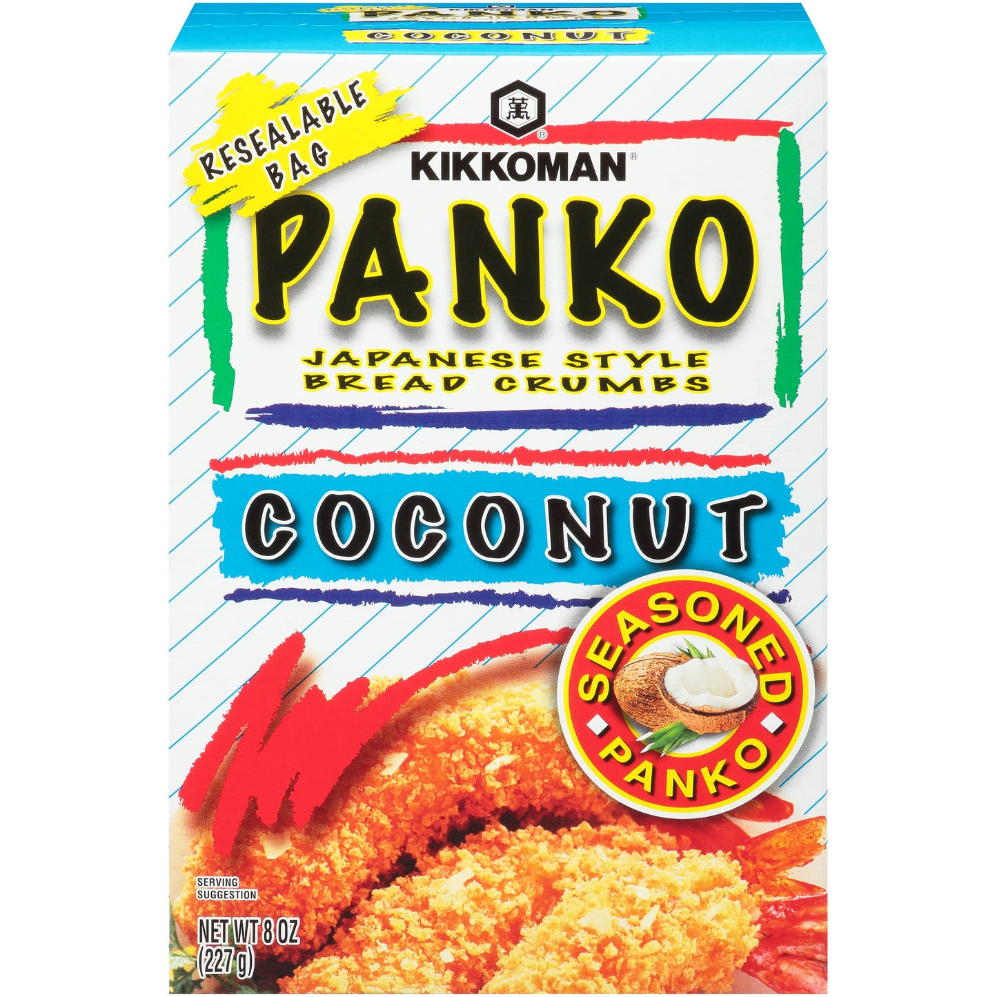 Kikkoman Japanese Panko Bread Crumbs 25 lbs bulk bag front packaging