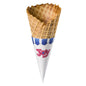 Joy Cone Small Waffle Bowl 60 count bulk package showing golden waffle cone bowls stacked in tray