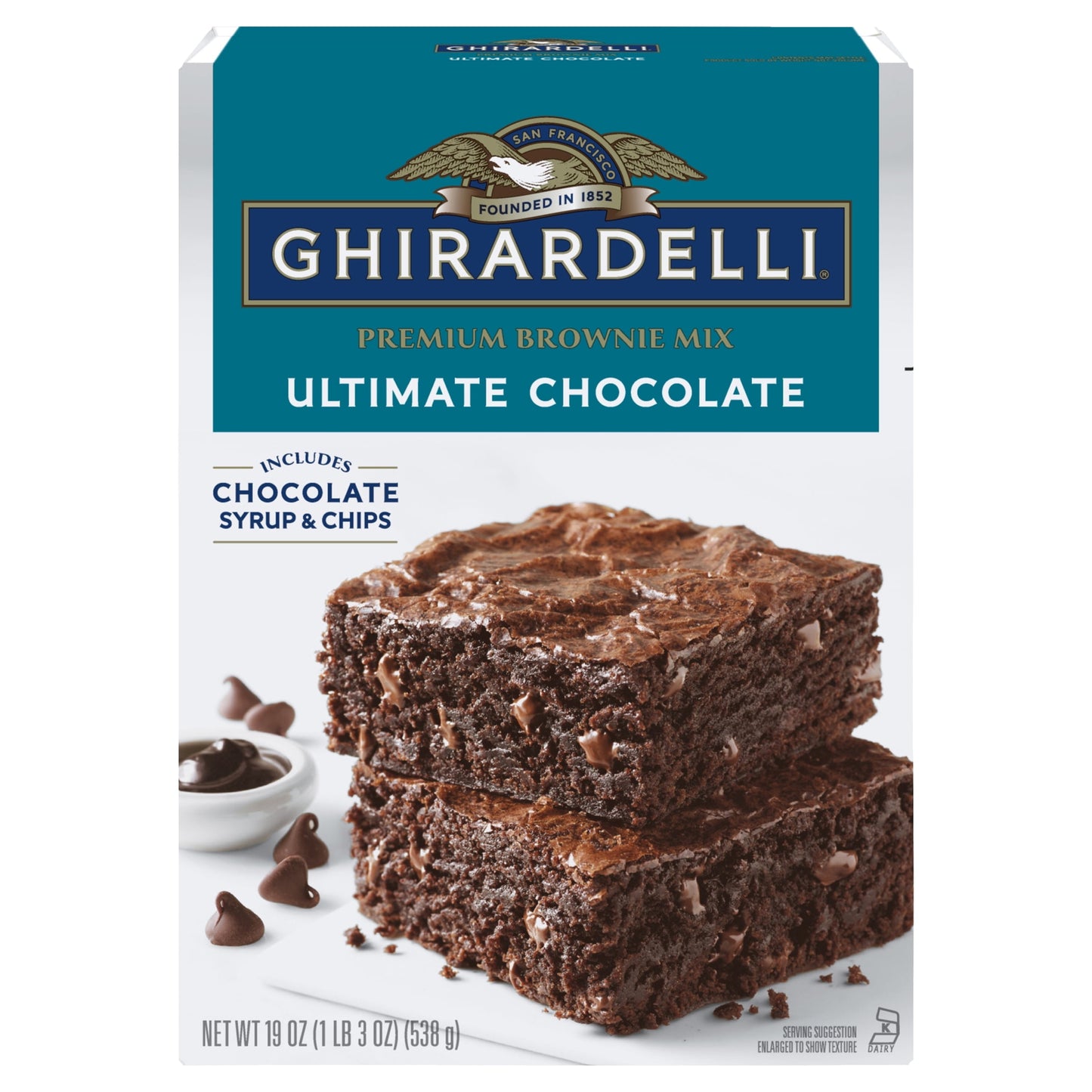 Ghirardelli Dark Chocolate Brownie Mix 7.5 lbs bulk bag packaging