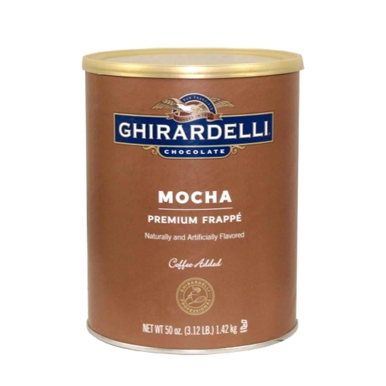 Ghirardelli Mocha Frappe Can 3.12lb – Pack of 6 main packaging front