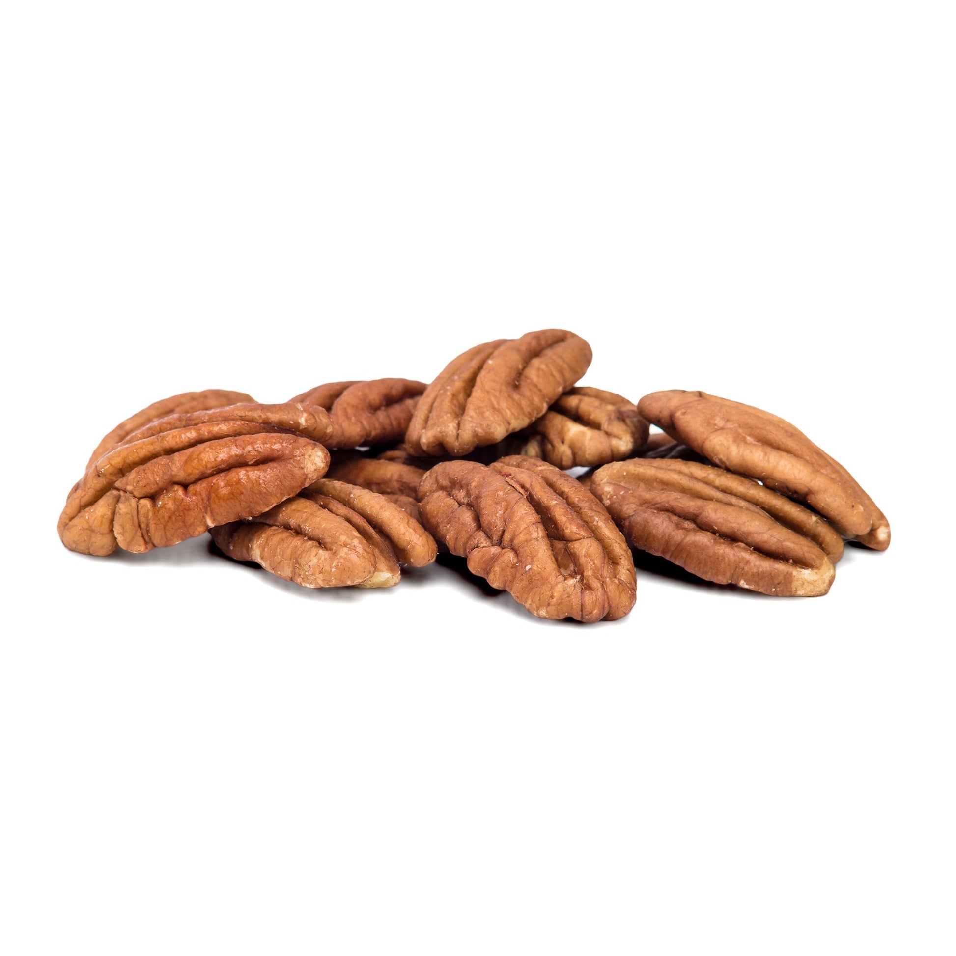 Fischer Jumbo Pecan Halves 2 lb bulk bag premium whole nuts top view
