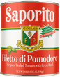 Saporito Filetto di Pomodoro 6 lb can Italian tomato fillets with basil