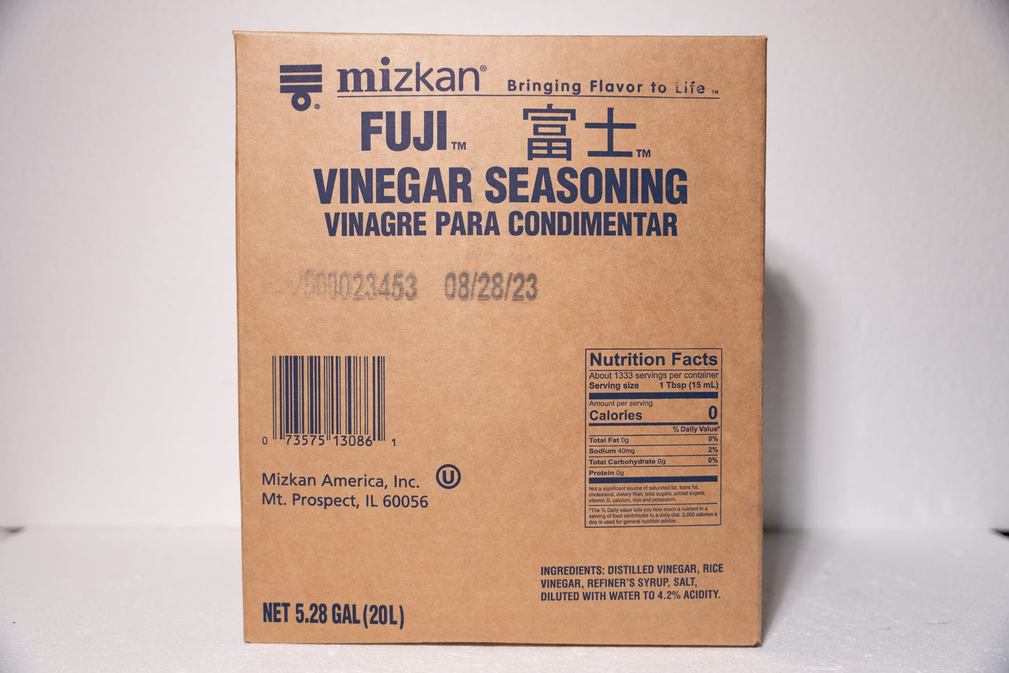 Bulk container of Fuji Vinegar Seasoning 5.2 Gallon for foodservice and commercial kitchens