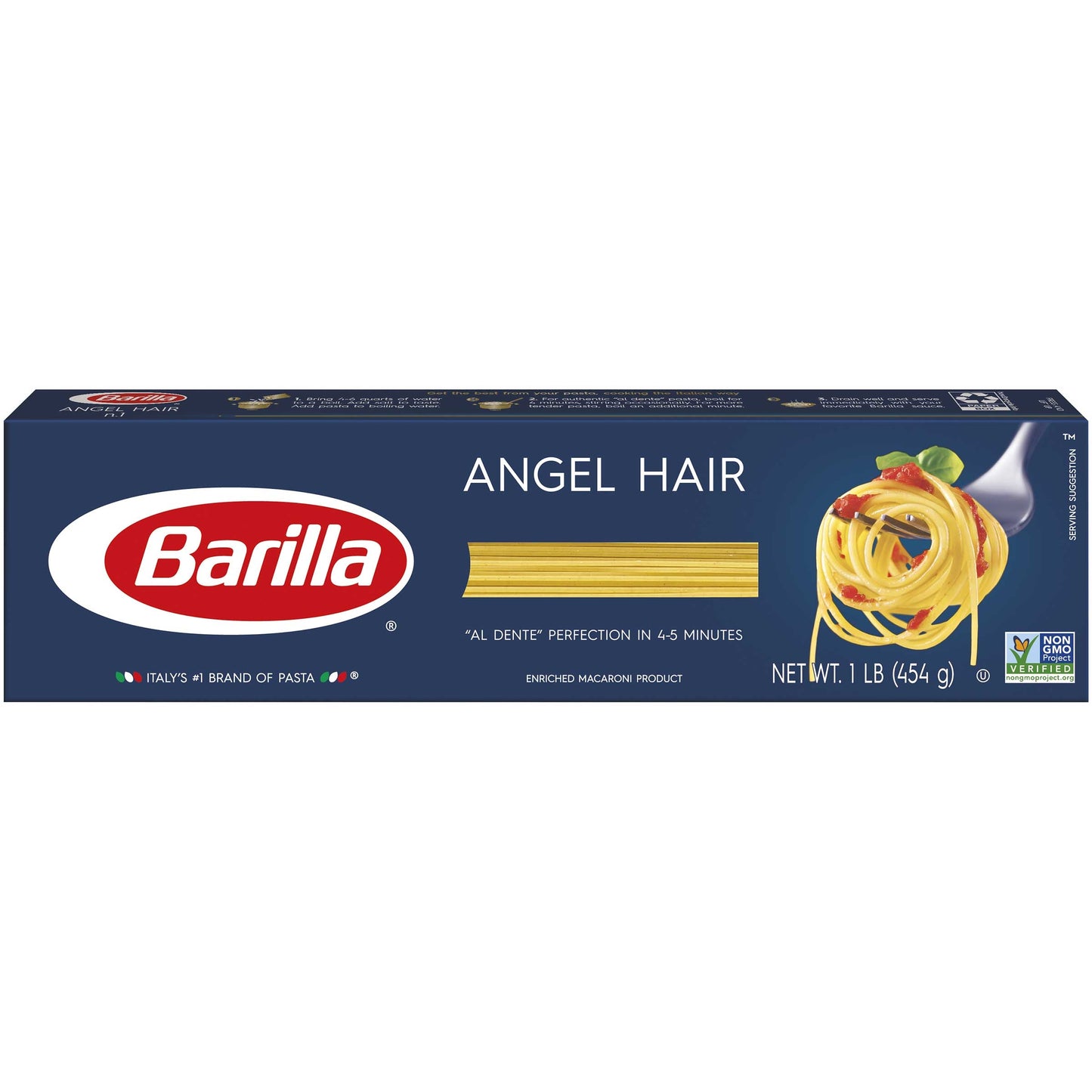 Barilla Capellini bulk pasta 2x10lb case foodservice packaging