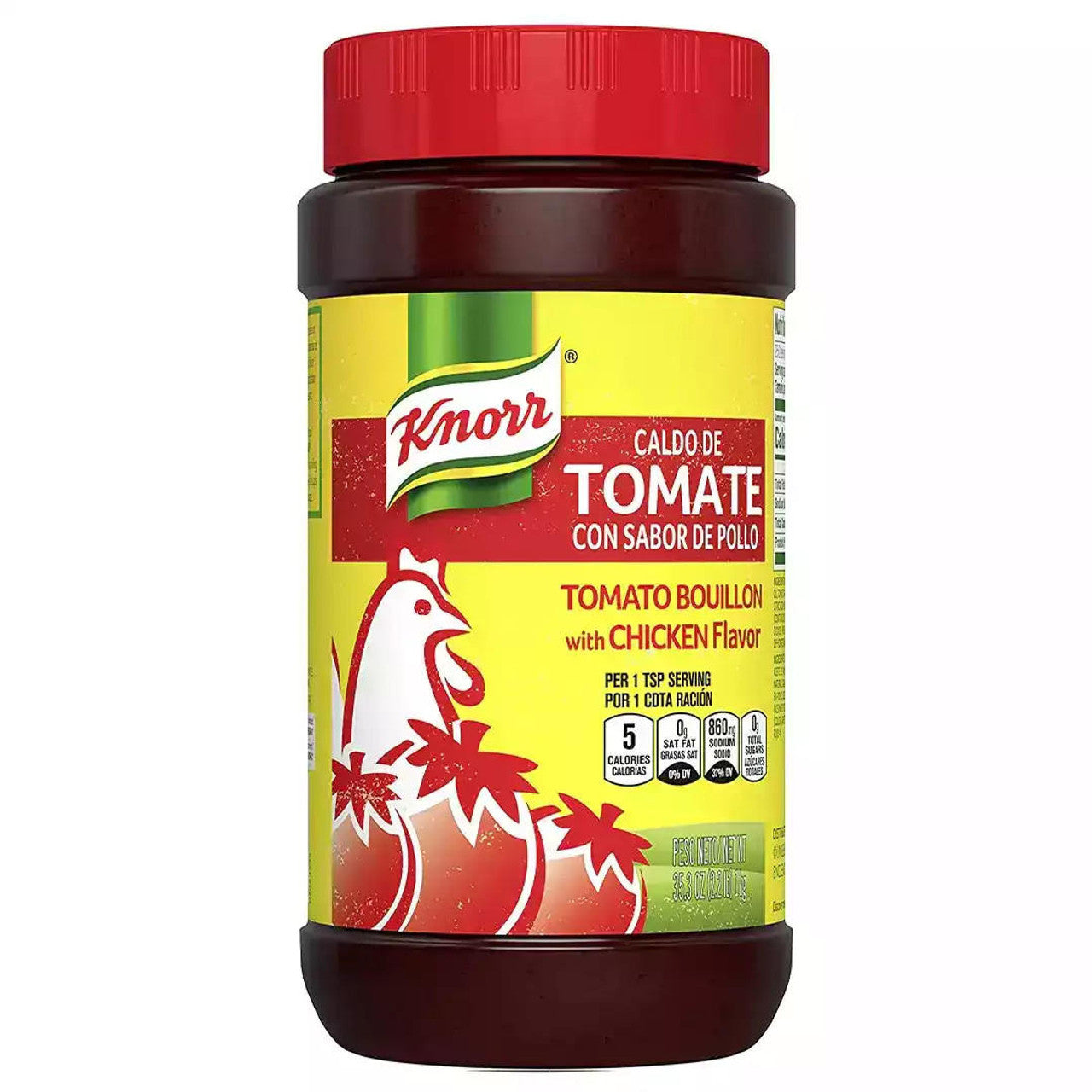 Knorr Caldo de Tomate con Sabor de Pollo Tomato Bouillon 2 lb jar for cooking and seasoning