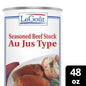 LeGout Seasoned Beef Stock Au Jus Style 48oz can, professional foodservice packaging